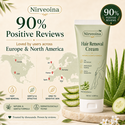 Nirveoina™ Natural Gentle Hair Removal Cream | For Women & Men, Sensitive Skin