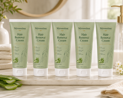 Nirveoina™ Natural Gentle Hair Removal Cream | For Women & Men, Sensitive Skin